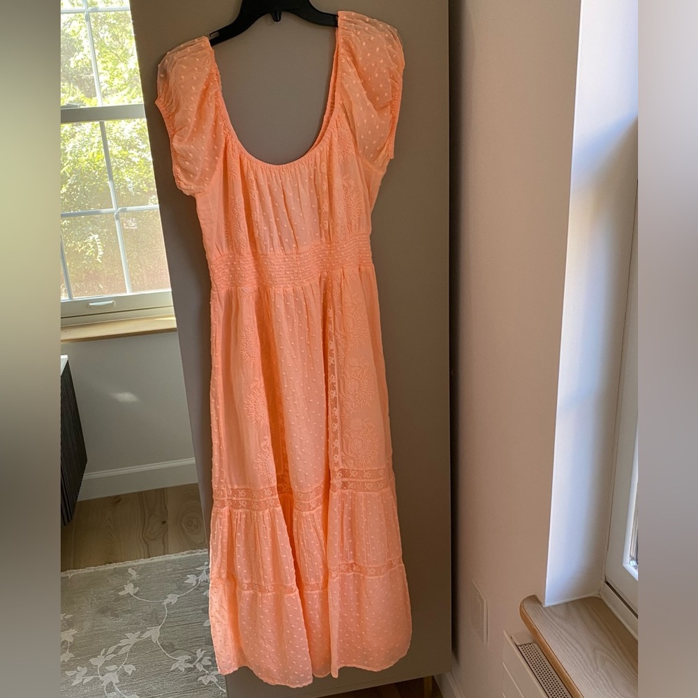 Loveshackfancy Vernon Midi Dress M Marigold